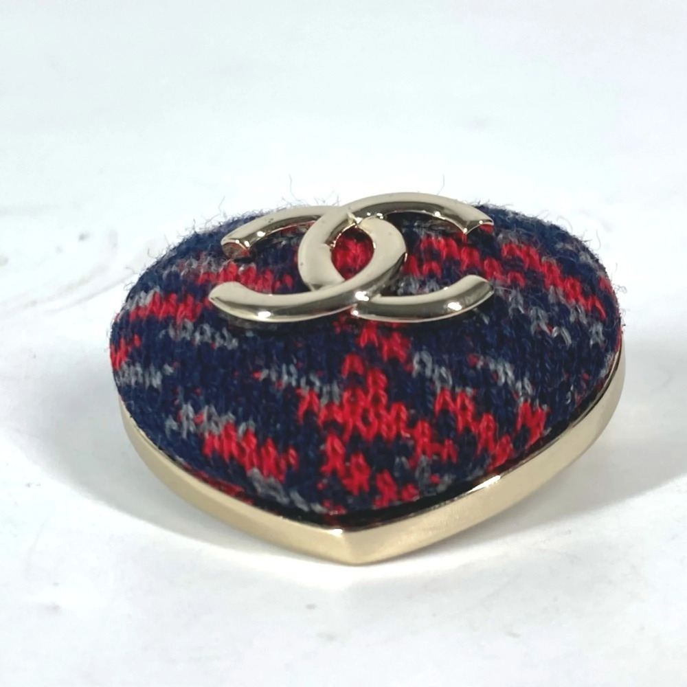 Chanel Red Logo Brooch View 5